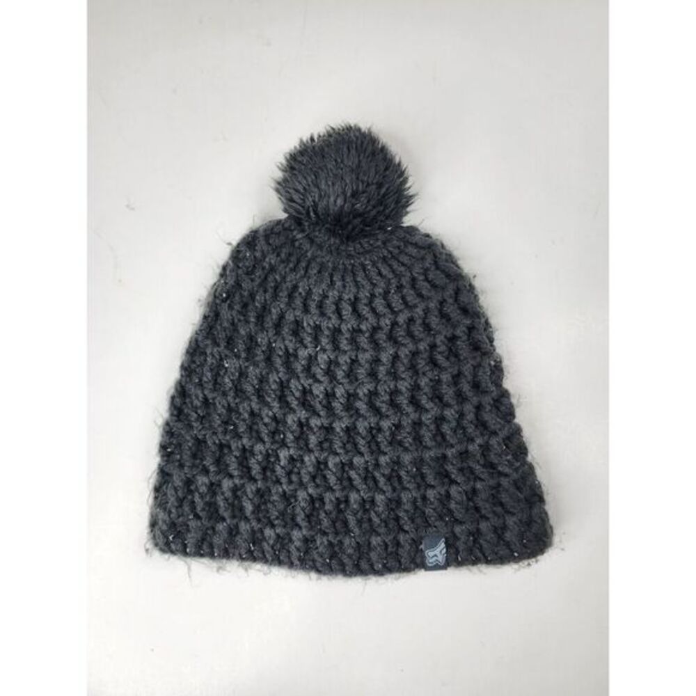 Fox Racing Beanie Knit Pom Pom‎ Black OS 100% Acrylic